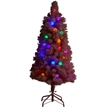 Nearly Natural 4ft Holiday Frosted Pink Cashmere Christmas Tree in Pink