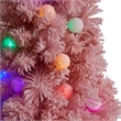 Nearly Natural 4ft Holiday Frosted Pink Cashmere Christmas Tree in Pink
