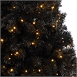 Nearly Natural 4ft Black Artificial Christmas Tree with 170 Clear LED Lights