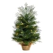 Nearly Natural 2ft Artificial Christmas Tree in Burlap Base w/ 35 Warm White LED