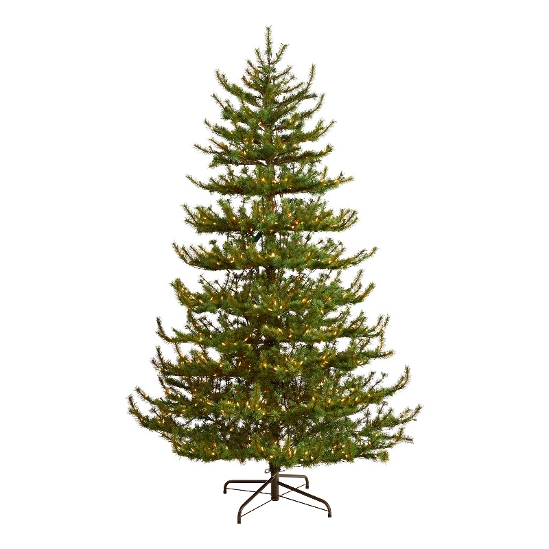 Nearly Natural 8ft Vancouver Mountain Pine Christmas Tree w/ 650 Clear Lights