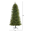 Nearly Natural 8ft Belgium Fir Natural-Look Green Christmas Tree