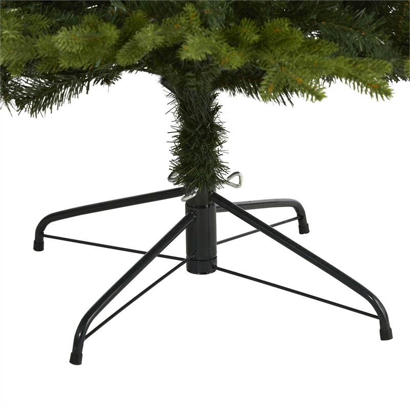 Nearly Natural 8ft Belgium Fir Natural-Look Green Christmas Tree