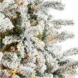 Nearly Natural 9ft Flocked Rock Springs Spruce Christmas Tree w/ 650 LED Lights