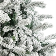 Nearly Natural 9ft Flocked Rock Springs Spruce Christmas Tree w/ 650 LED Lights