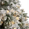 Nearly Natural 10ft Flocked Vermont Mixed Pine Christmas Tree w/ 800 LED Lights
