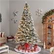 Nearly Natural 10ft Flocked Vermont Mixed Pine Christmas Tree w/ 800 LED Lights
