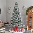 Nearly Natural 10ft Flocked Vermont Mixed Pine Christmas Tree w/ 800 LED Lights