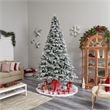 Nearly Natural 10ft Flocked Vermont Mixed Pine Christmas Tree w/ 800 LED Lights