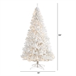 Nearly Natural 9ft White Christmas Tree with 650 LED Lights in White