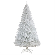 Nearly Natural 9ft White Christmas Tree with 650 LED Lights in White