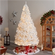 Nearly Natural 9ft White Christmas Tree with 650 LED Lights in White