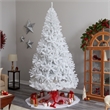 Nearly Natural 9ft White Christmas Tree with 650 LED Lights in White