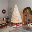 Nearly Natural 9ft White Christmas Tree with 650 LED Lights in White