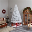 Nearly Natural 9ft White Christmas Tree with 650 LED Lights in White