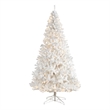 Nearly Natural 9ft White Christmas Tree with 650 LED Lights in White