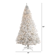 Nearly Natural 10ft White Christmas Tree with 800 LED Lights in White