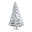 Nearly Natural 10ft White Christmas Tree with 800 LED Lights in White