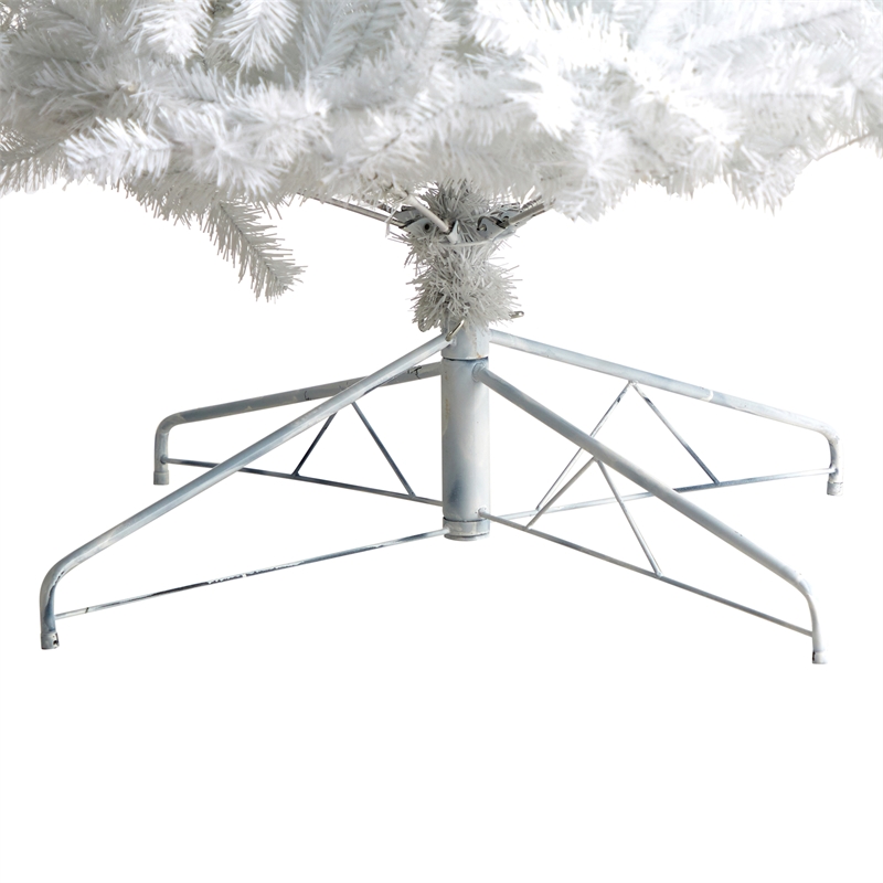 Nearly Natural 10ft White Christmas Tree with 800 LED Lights in White