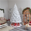 Nearly Natural 10ft White Christmas Tree with 800 LED Lights in White
