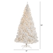 Nearly Natural 11ft White Christmas Tree with 1000 LED Lights in White