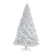 Nearly Natural 11ft White Christmas Tree with 1000 LED Lights in White