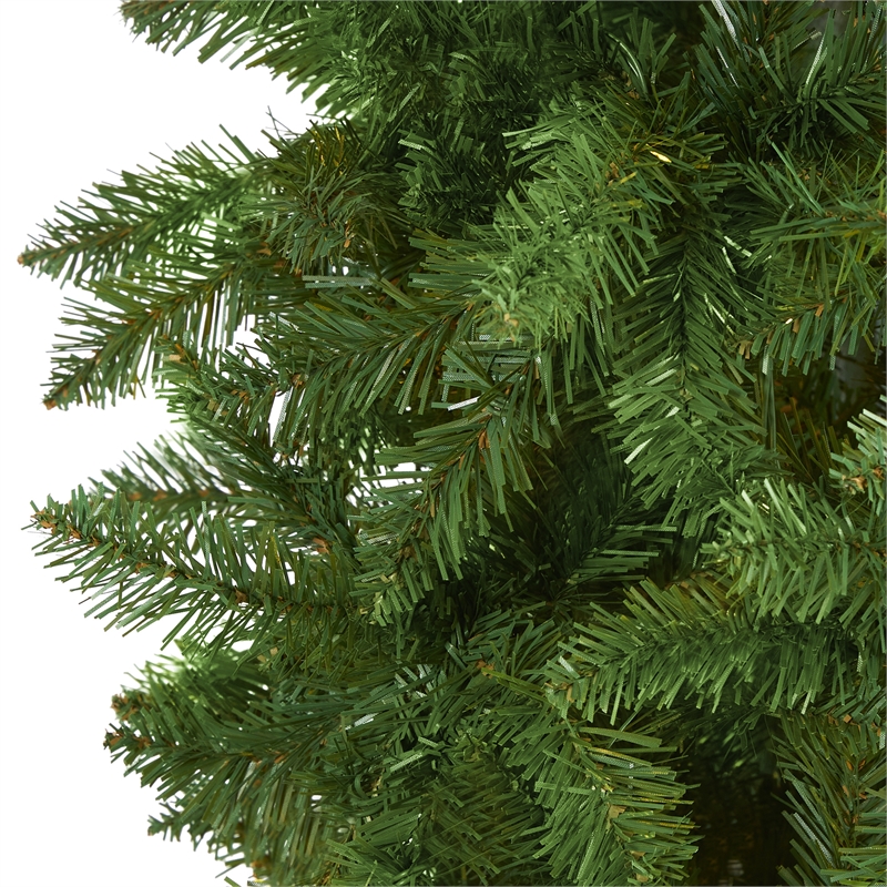 Nearly Natural 8ft Slim Green Mountain Pine Christmas Tree