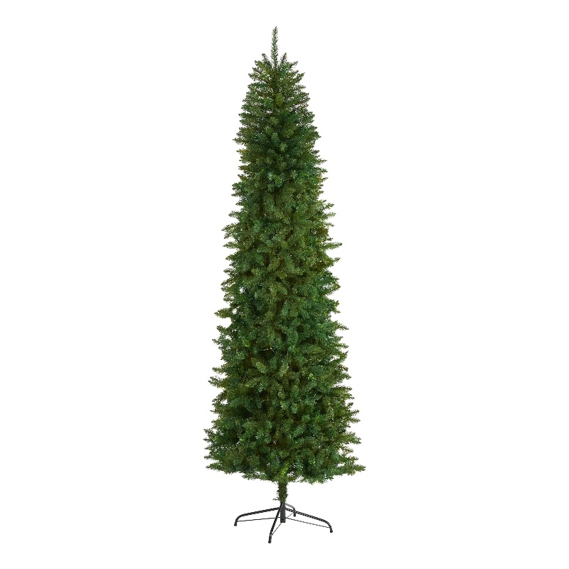 Nearly Natural 8ft Slim Green Mountain Pine Christmas Tree