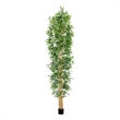 Nearly Natural 12ft Artificial Bamboo Tree with Real Bamboo Trunks in Green