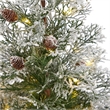 Nearly Natural 2ft Frosted Pre-Lit Green Christmas Tree w/ Pinecones in Planter