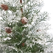 Nearly Natural 2ft Frosted Pre-Lit Green Christmas Tree w/ Pinecones in Planter