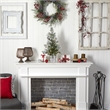 Nearly Natural 2ft Frosted Pre-Lit Green Christmas Tree w/ Pinecones in Planter