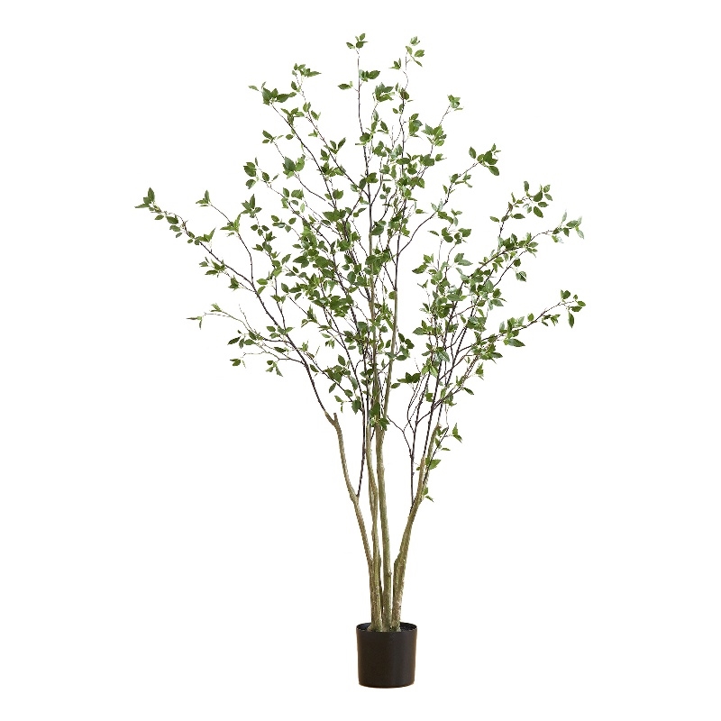 Nearly Natural 7ft Minimalist Citrus Artificial Tree in Green