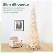 Nearly Natural 13ft Slim White Christmas Tree with 1350 Warm White LED Lights