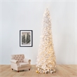 Nearly Natural 13ft Slim White Christmas Tree with 1350 Warm White LED Lights