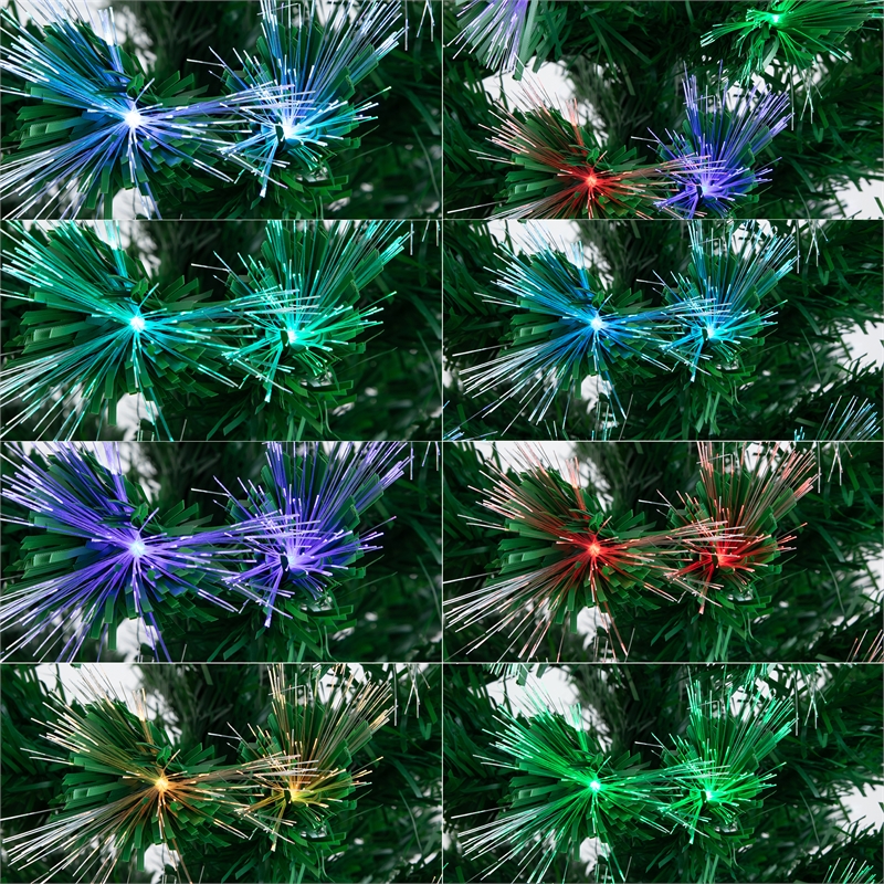 Nearly Natural 6ft Pre-Lit Fiber Optic Christmas Tree w/220 LED and Remote