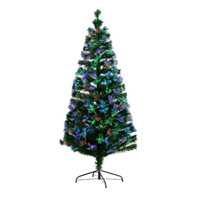 Nearly Natural 6ft Pre-Lit Fiber Optic Christmas Tree w/220 LED and Remote