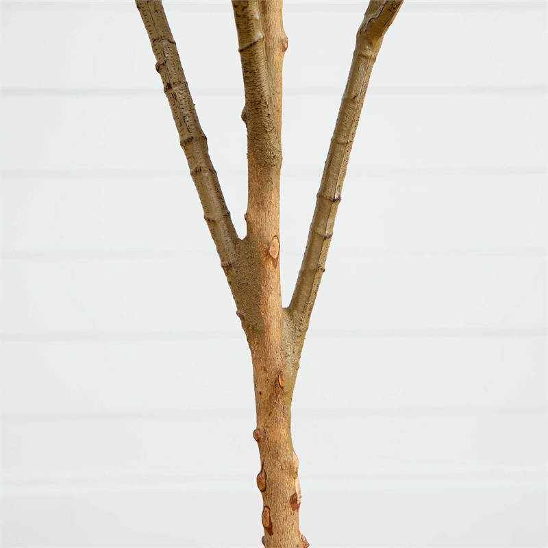 Nearly Natural 6ft Artificial Olive Tree with Natural Trunk in Green