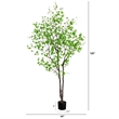 Nearly Natural 10ft Artificial Minimalist Enkianthus Tree in Green