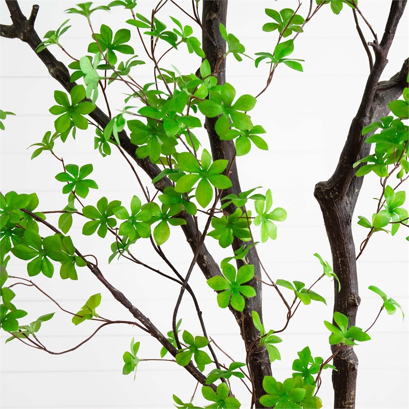 Nearly Natural 10ft Artificial Minimalist Enkianthus Tree in Green