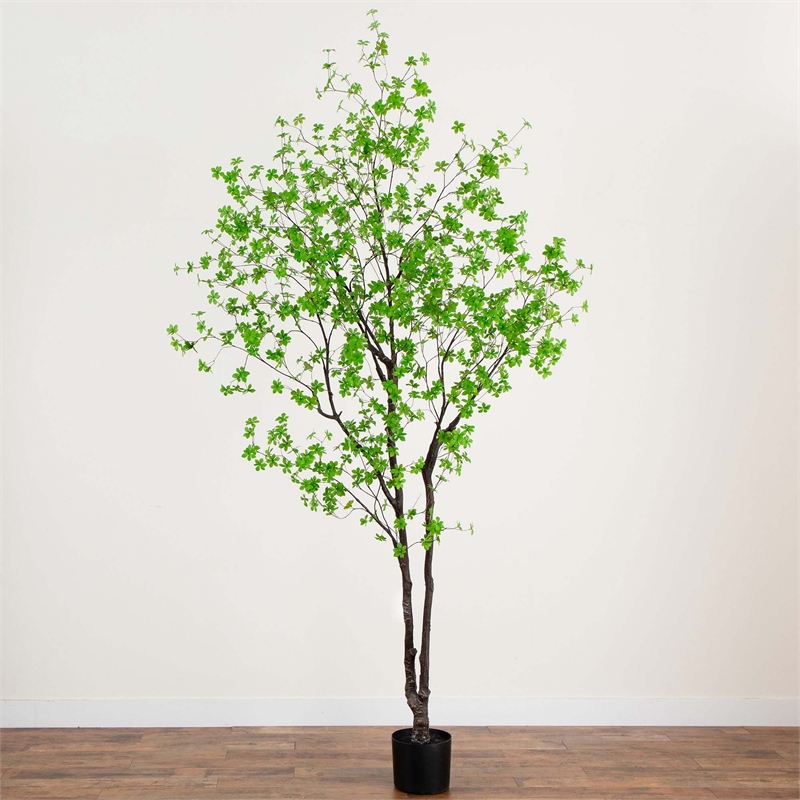 Nearly Natural 10ft Artificial Minimalist Enkianthus Tree in Green