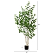 Nearly Natural 6ft Artificial Birch Tree with Real Touch Leaves in Green