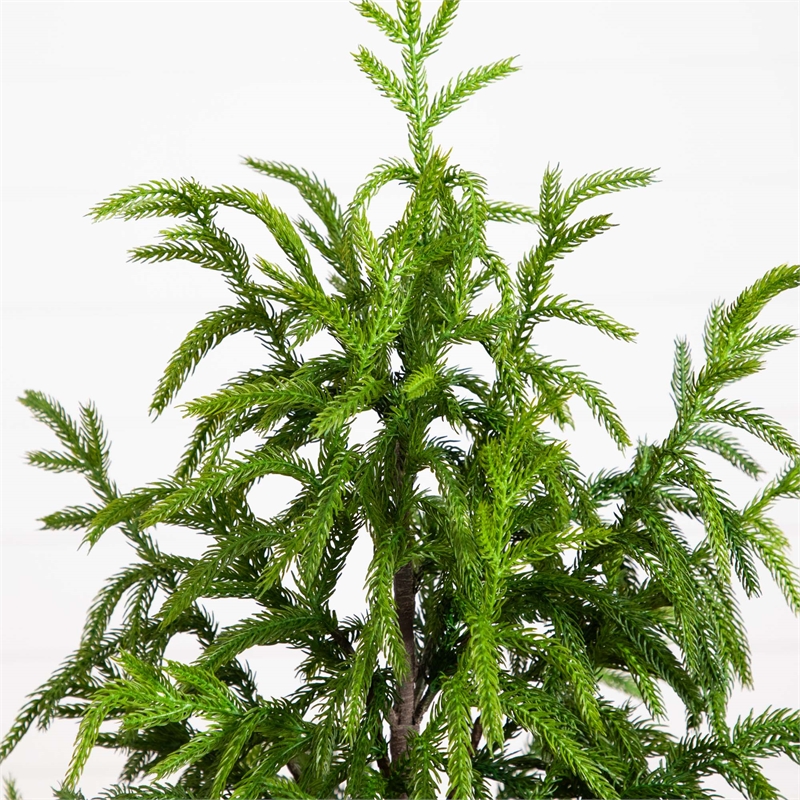 Nearly Natural 4ft Artificial Norfolk Pine Tree in Green