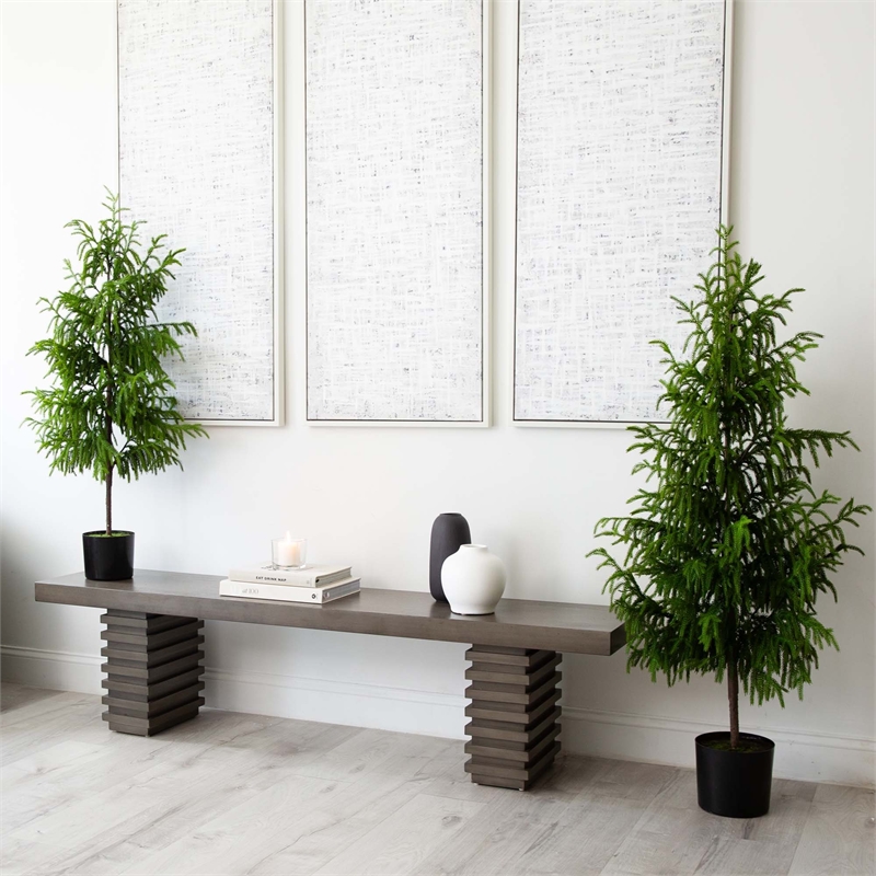 Nearly Natural 4ft Artificial Norfolk Pine Tree in Green