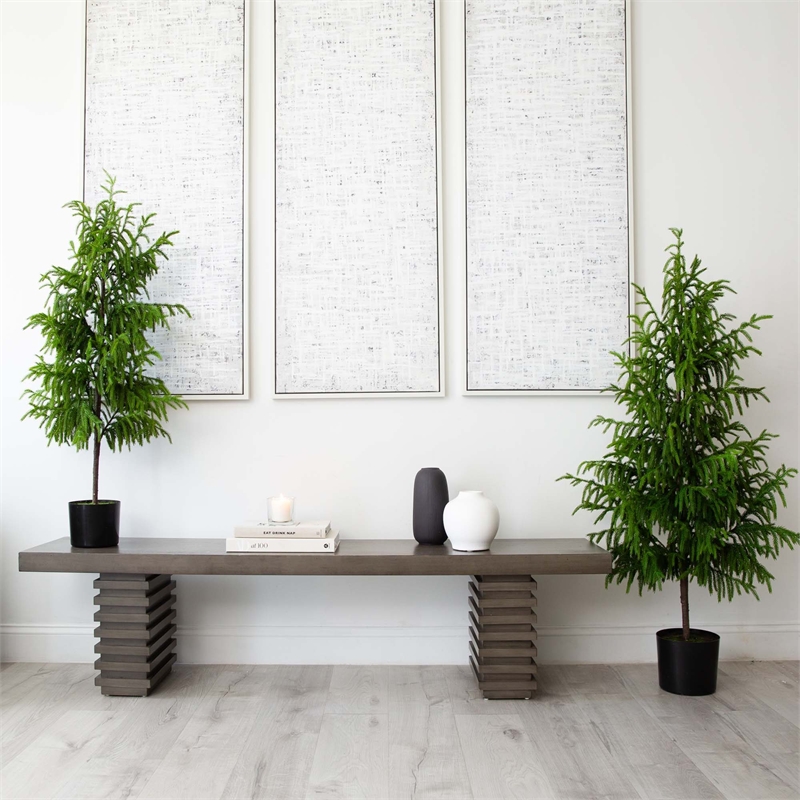 Nearly Natural 4ft Artificial Norfolk Pine Tree in Green