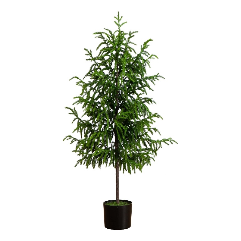 Nearly Natural 4ft Artificial Norfolk Pine Tree in Green