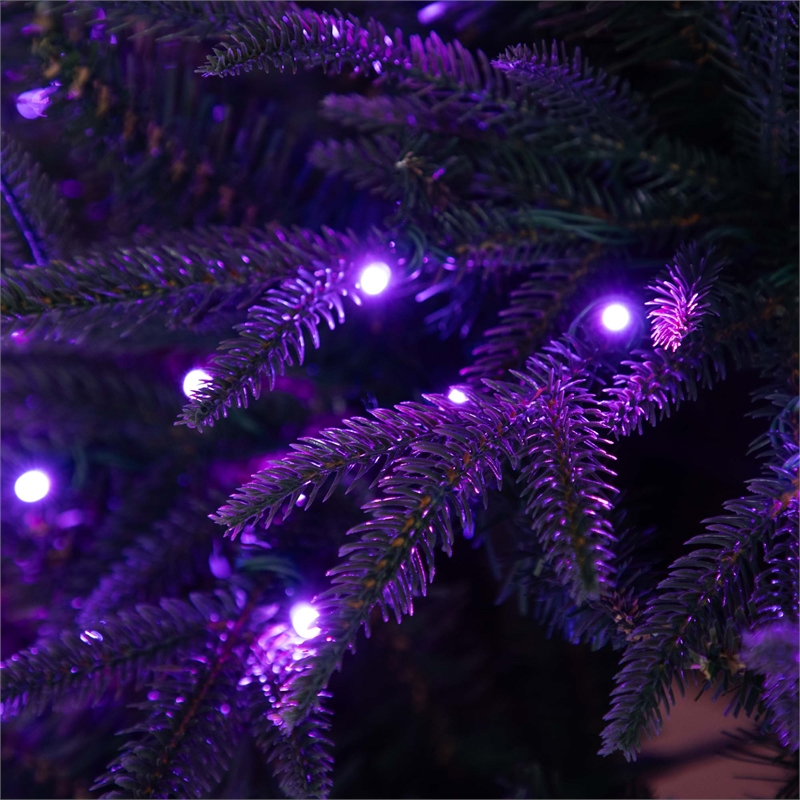 Nearly Natural 6ft Pre-Lit Edmonton Fir Light Show Memory Shape Christmas Tree