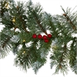 Nearly Natural 9ft Frosted Swiss Pine Artificial Garland w/ 50 Clear LED
