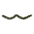 Nearly Natural 9ft Frosted Swiss Pine Artificial Garland w/ 50 Clear LED