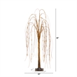 Nearly Natural 4ft Pre-Lit Artificial Willow Tree w/ 120 Warm White LED Lights